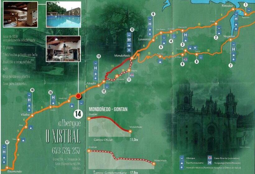 共用房间的床, Albergue O Xistral