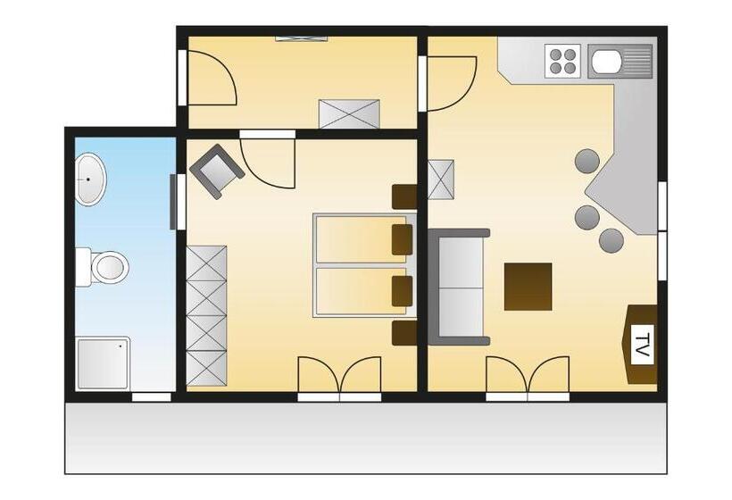 景色の見える一ベッドルームアパートメント, Landhaus Ruppaner