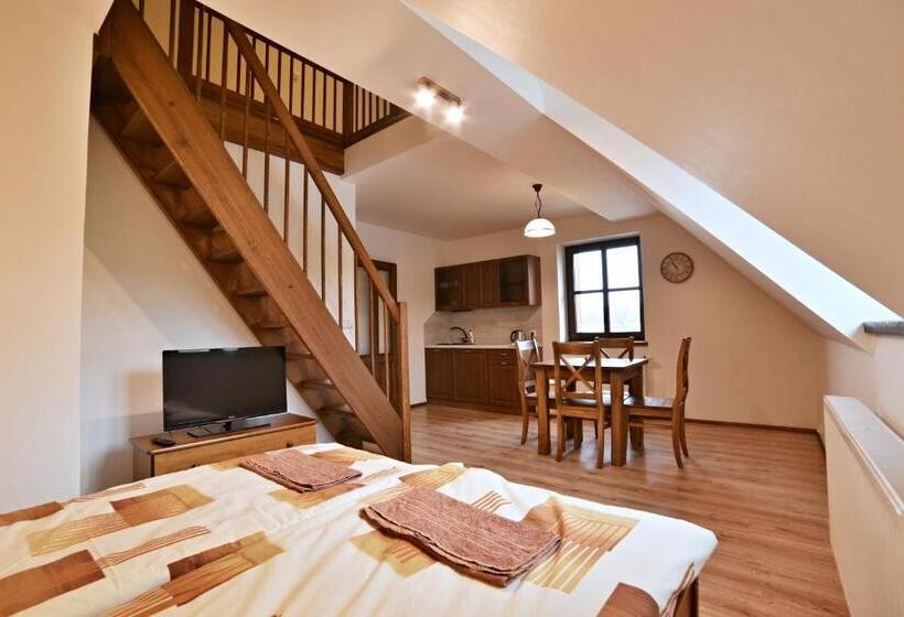 إستديو قياسى مطل على حمام السباحة, Statek Pod Lípou