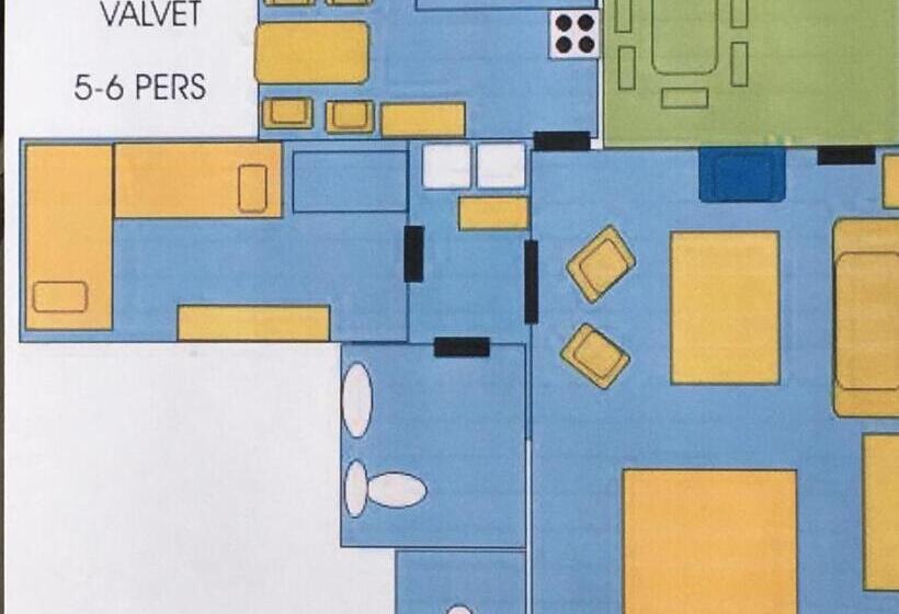 דירת 2 חדרים פנימית, Villa Verdi