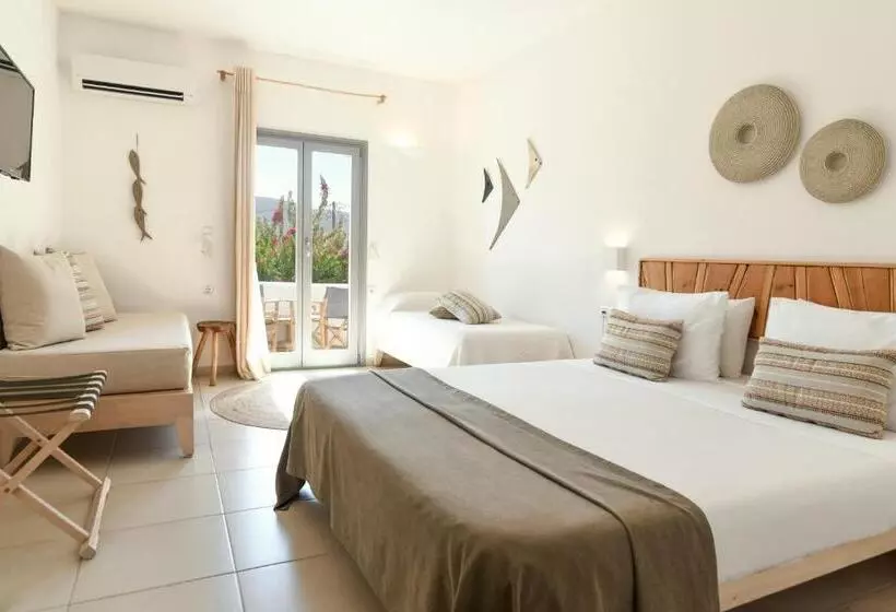 اتاق استاندارد چهارنفره با چشم‌انداز باغ, Paros Bay