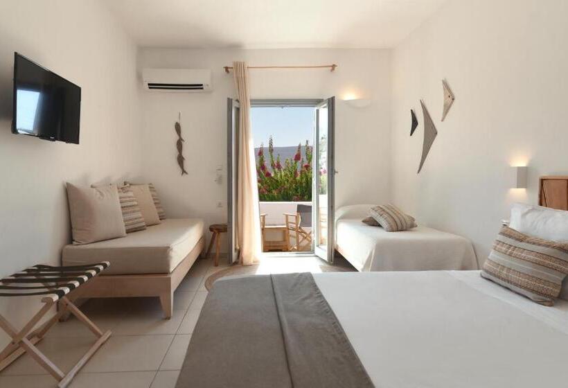 اتاق استاندارد چهارنفره با چشم‌انداز باغ, Paros Bay