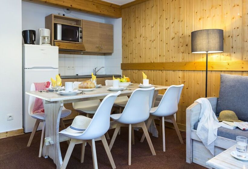 شقة غرفتين, Résidence Odalys Les Chalets De L'arvan Ii