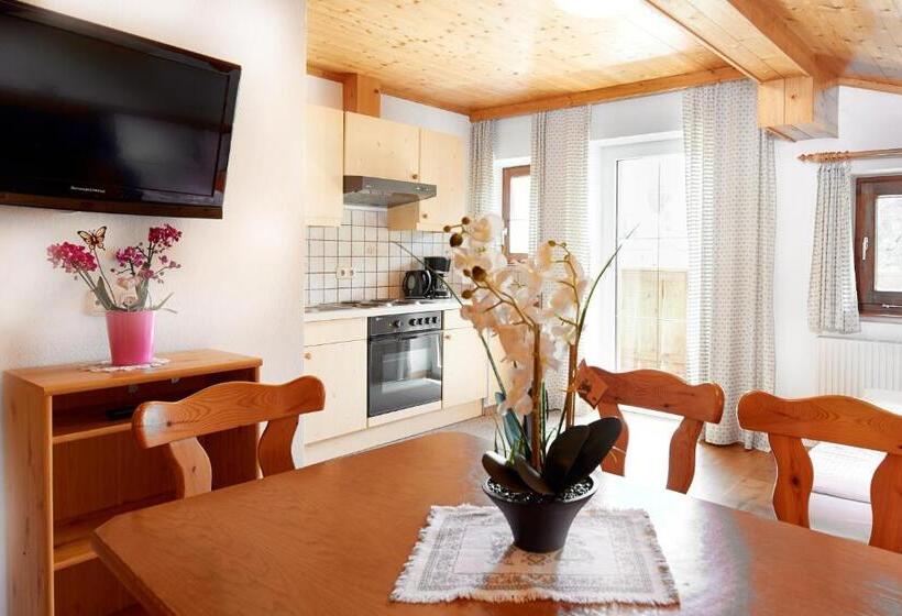 庭の見える1ベッドルームアパートメント, Haus Obermühle