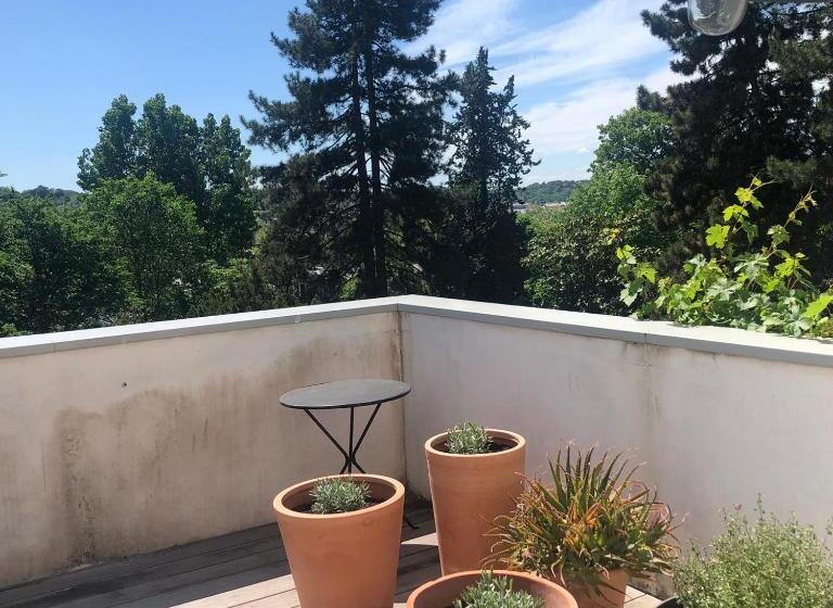 غرفة قياسية مزوَّدة بتراس, Denis & Virginie   Château à Pied   Parking Gratuit