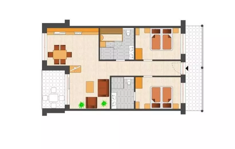 １ベッドルームアパートメント, Alpenparks Hotel Montana Matrei