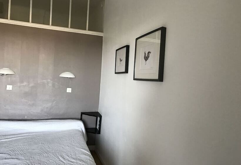 חדר סטנדרט נוף לים עם מרפסת, Hôtel Paradis