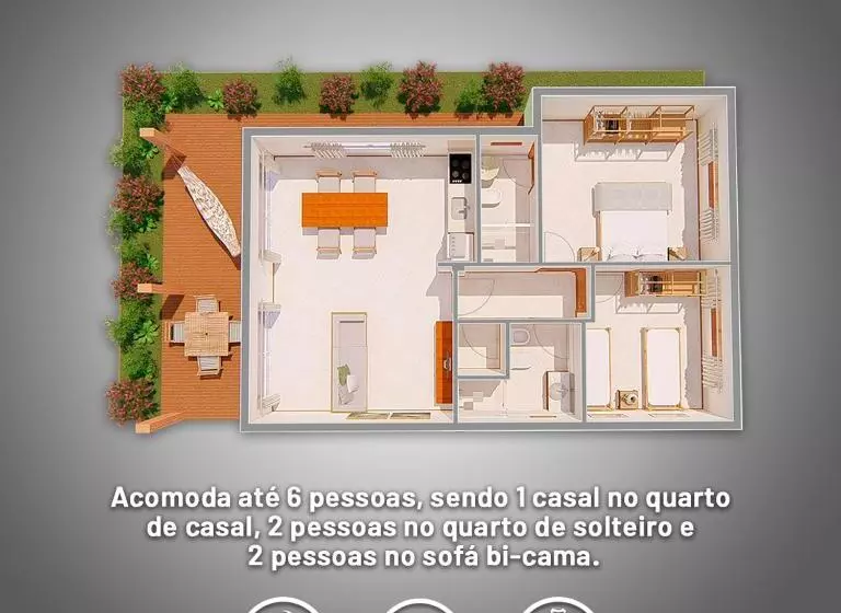 Apartamento 2 Quartos, Village Muta