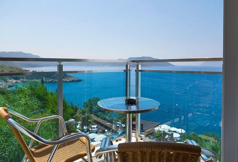 חדר דלוקס צדדי נוף לים, Rhapsody Hotel Kas