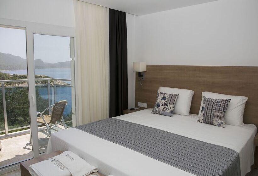 חדר דלוקס צדדי נוף לים, Rhapsody Hotel Kas