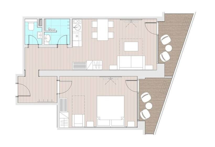 전망이 좋은 프리미엄 아파트 1 베드룸, Residence šírava