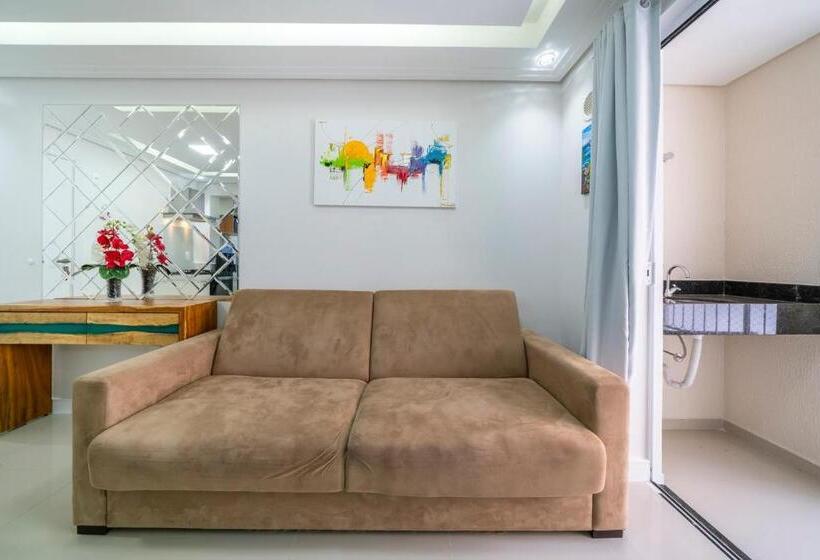 شقة غرفة واحدة مطلة على حمام السباحة, Bombinhas Summer Beach