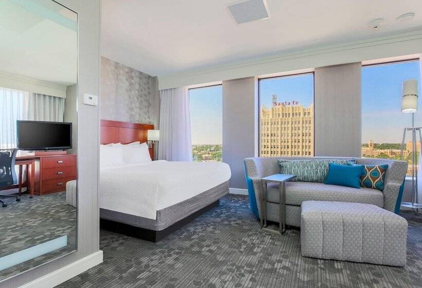 带双人床的标准工作室, Courtyard By Marriott Amarillo Downtown