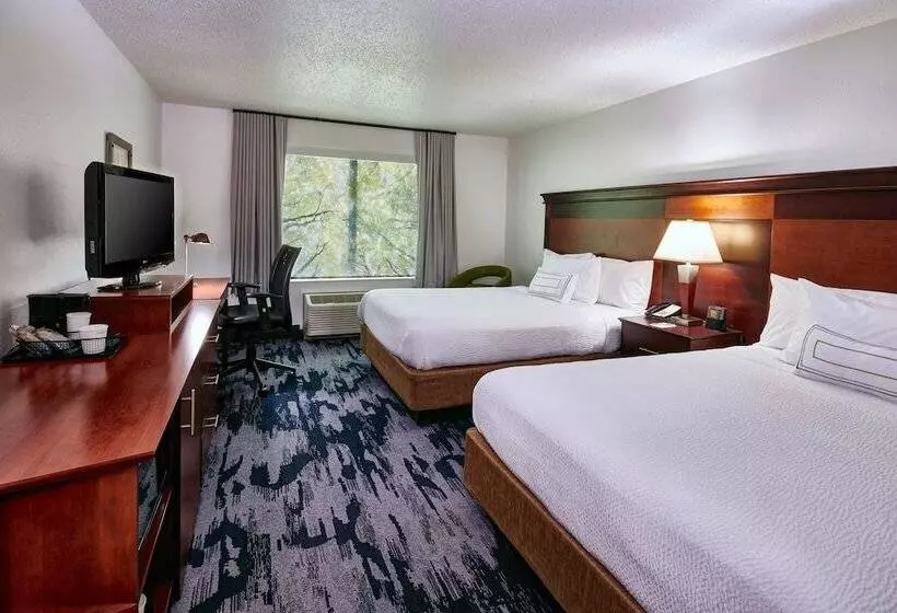 ２ダブルベッドのスタンダードルーム, Fairfield Inn & Suites Detroit Livonia