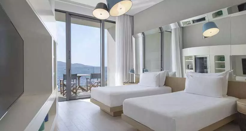 オーシャンビューのプレミアムルーム。, Hilton Haikou Meilan