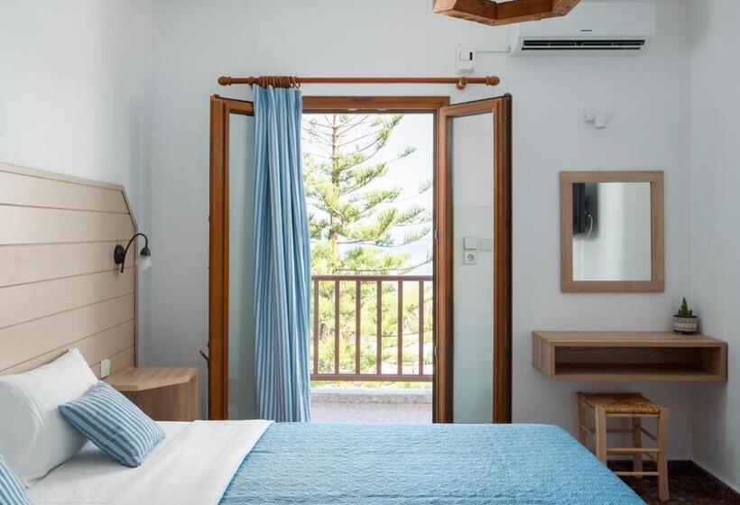 스탠다드 발코니 룸 바다 전망, Spiros Soula Family Hotel & Apartments