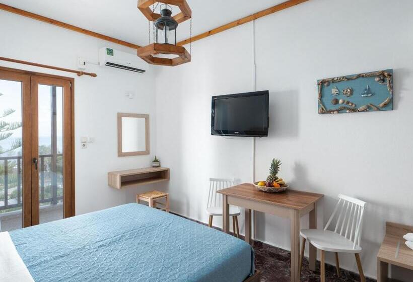 스탠다드 발코니 룸 바다 전망, Spiros Soula Family Hotel & Apartments