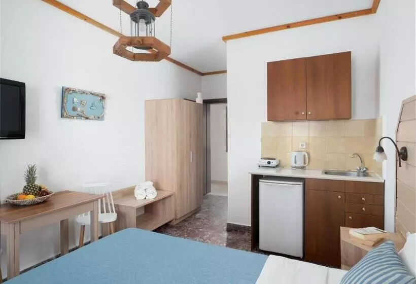 オーシャンビュースタンダードルームバルコニー付き, Spiros Soula Family Hotel & Apartments