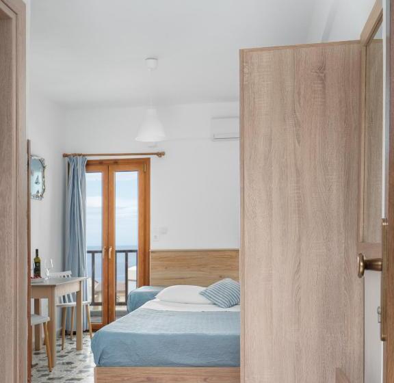 스탠다드 발코니 룸 바다 전망, Spiros Soula Family Hotel & Apartments