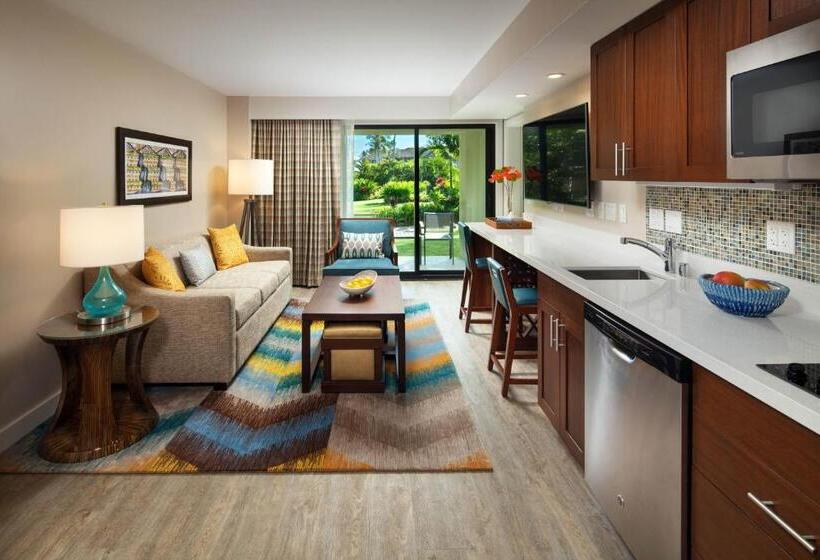 带花园景观和一个卧室的别墅, Sheraton Kauai Resort Villas
