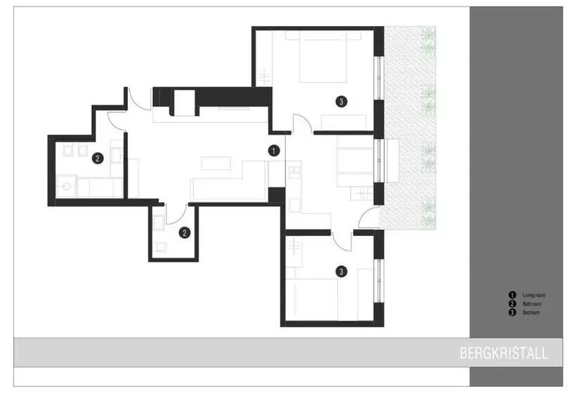 １階の１ベッドルームアパートメント, Lapis Monti   Apartments & Suites