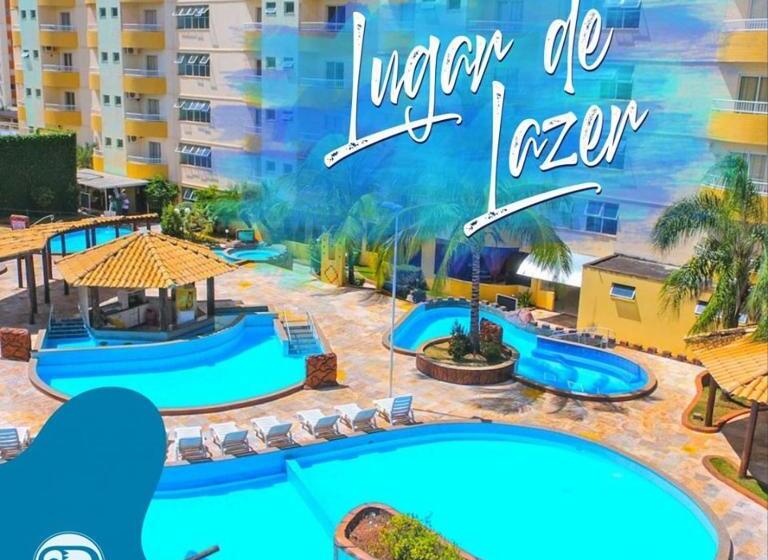 آپارتمان 1 خوابه با چشم‌انداز استخر, Thermas Place Flat