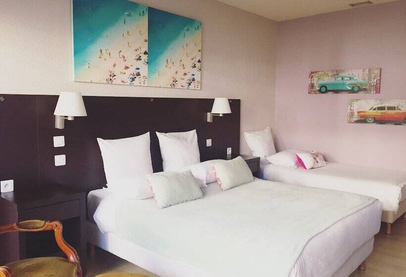 三人经典房间, Hôtel Saint Clair, Côté Plage