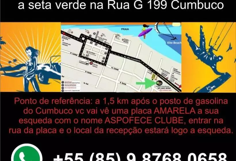 ２ベッドルームアパートメント, E Pousada Cumbuco Guesthouse