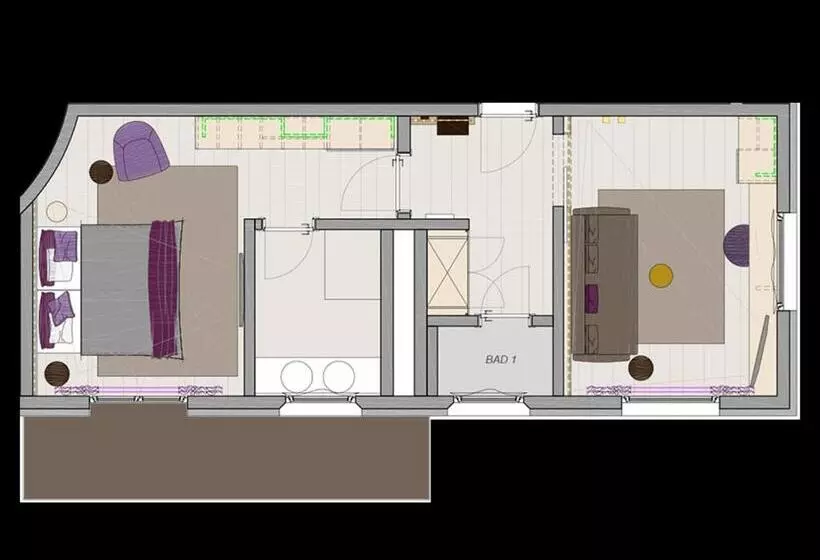 バルコニー付スイート, Chalet Silvretta Hotel & Spa