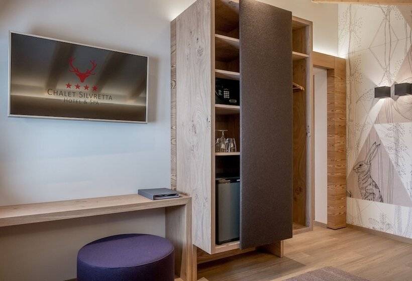 جناح مزوَّد بشرفة, Chalet Silvretta Hotel & Spa