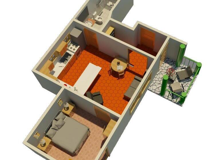 침실 1개 가든 전망 아파트, Boutique Hotel Las Cascadas