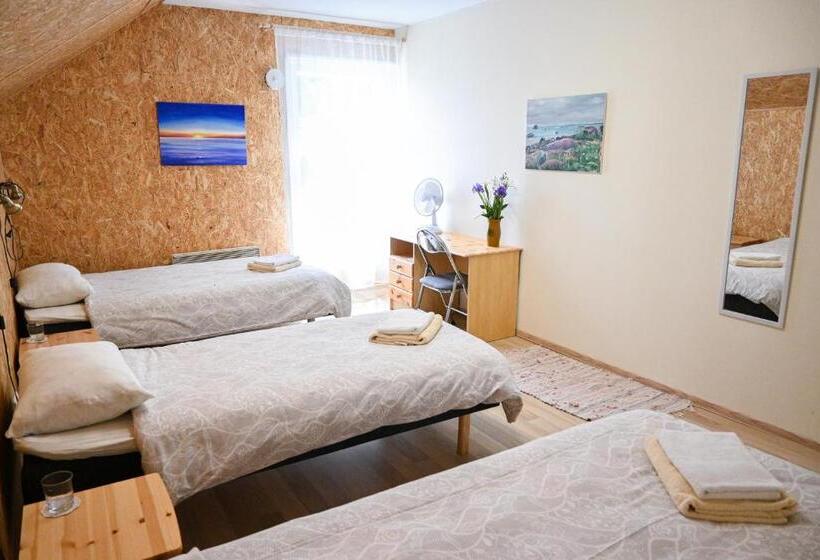 اتاق استاندارد سه تخته با چشم‌انداز باغ, Haapsalu Kunstikooli Hostel