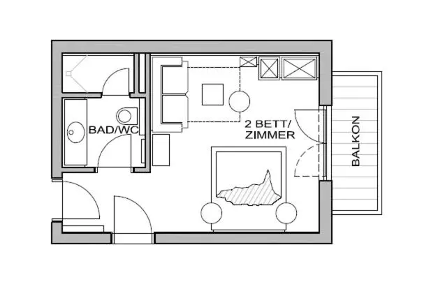 バルコニー付きスタンダードルーム, Sonnblick Apartments Und Zimmer   Nationalpark Sommercard Inklusive