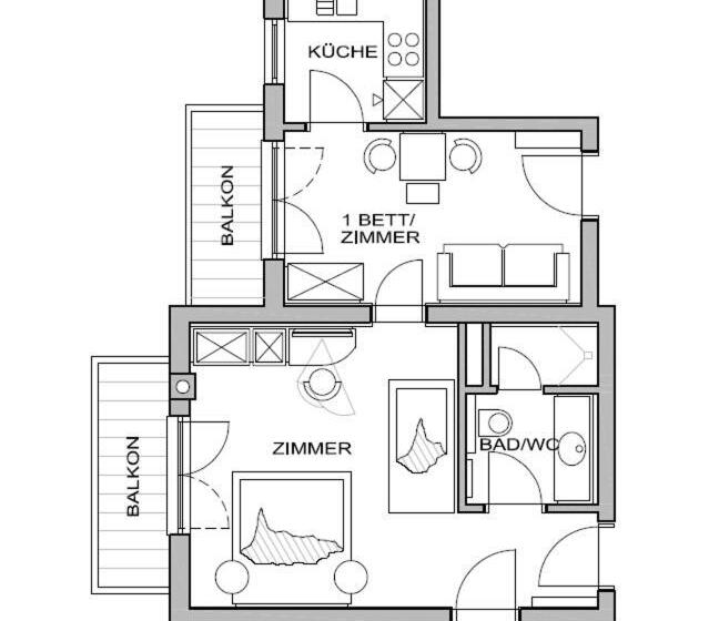 Апартаменты 1 Спальня с Балконом, Sonnblick Apartments Und Zimmer   Nationalpark Sommercard Inklusive