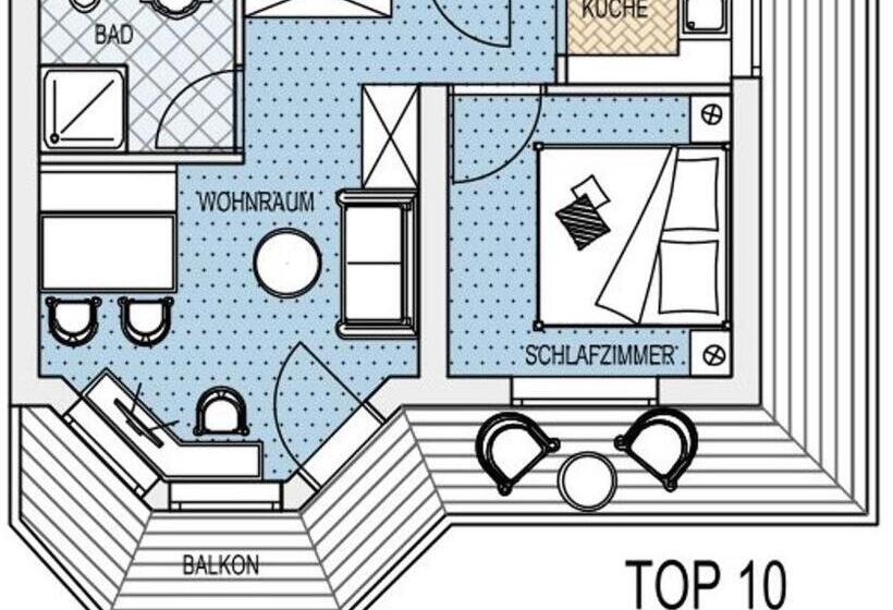 דירה בת חדר שינה 1 עם מרפסת, Landhaus Achental