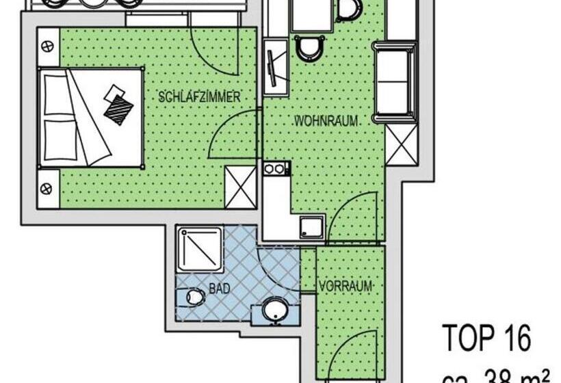 דירה בת חדר שינה 1 עם מרפסת, Landhaus Achental