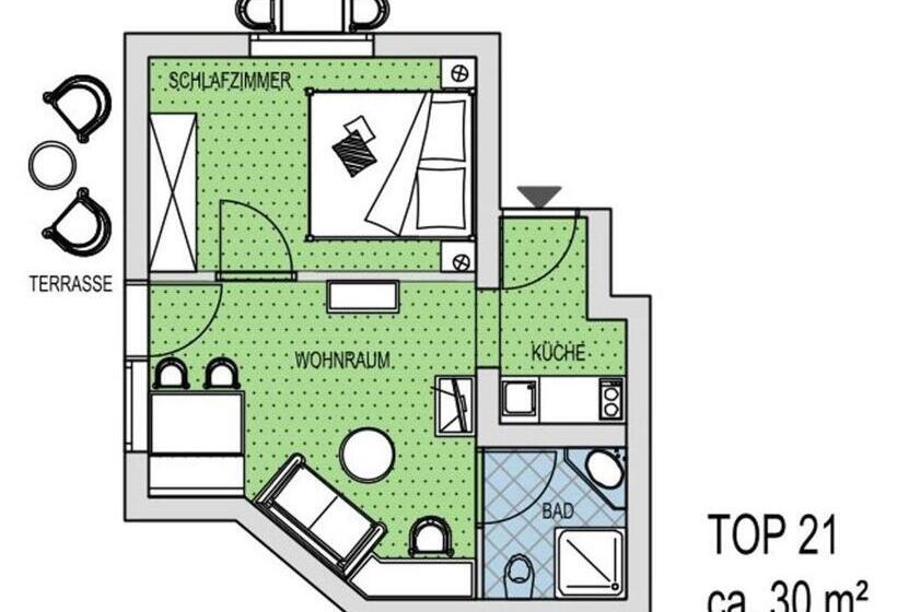 דירת חדר עם טרסה, Landhaus Achental