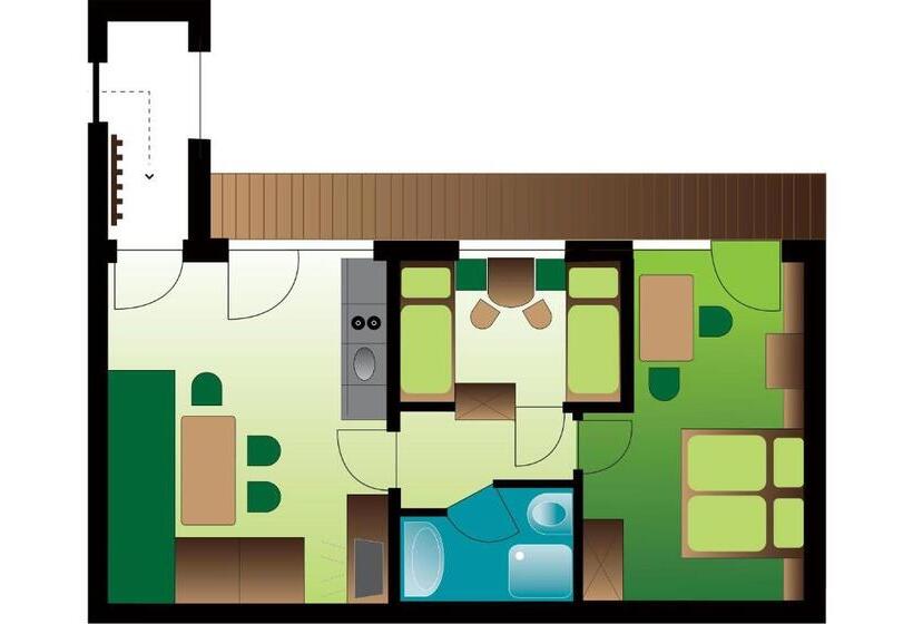آپارتمان کامفورت 2 خوابه, Ladestatthof