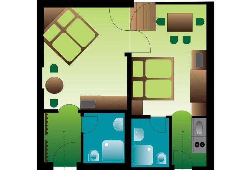 آپارتمان راحتی 1 خوابه, Ladestatthof