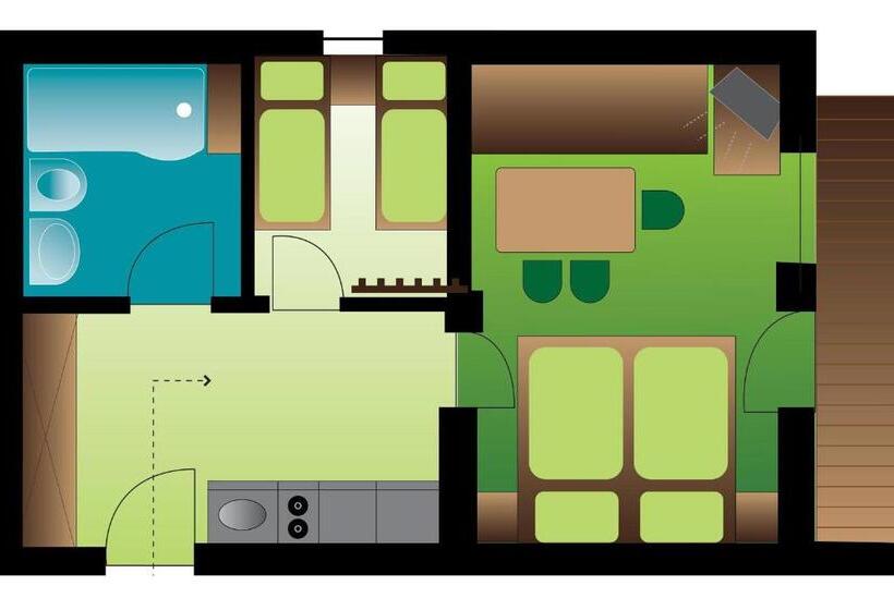 آپارتمان 2 خوابه, Ladestatthof