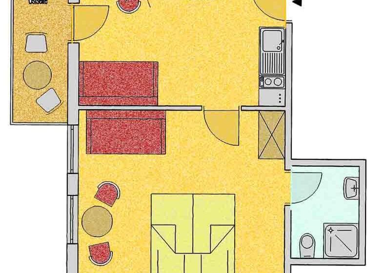 Люкс 2 Спальни, Pension Geiger