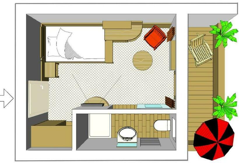 اتاق استاندارد یک نفره, Appart & Hotel Garni Villa Knauer