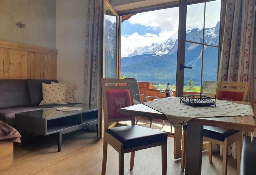 带1个卧室带花园景观的公寓, Apart Haus Alpenhof