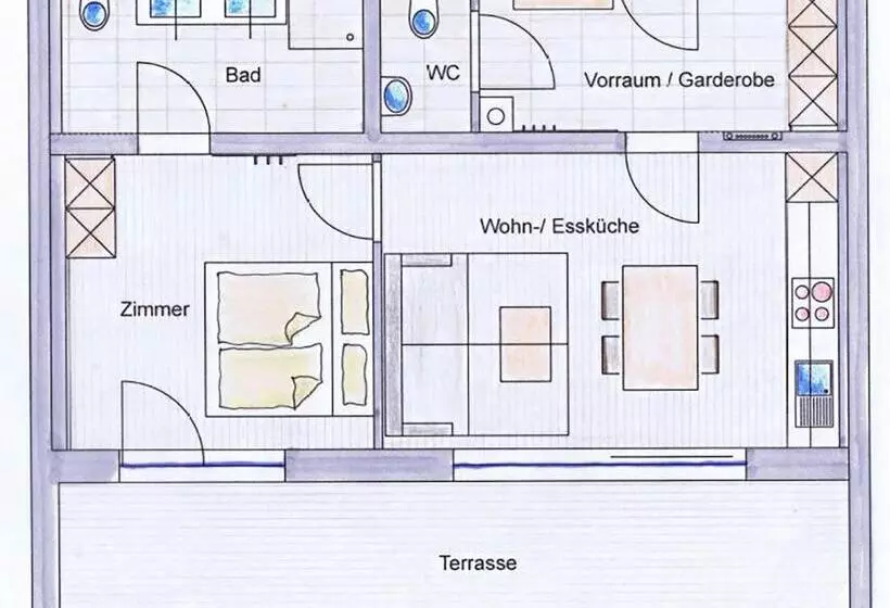 Appartamento 1 Camera da Letto con Balcone, Matschner
