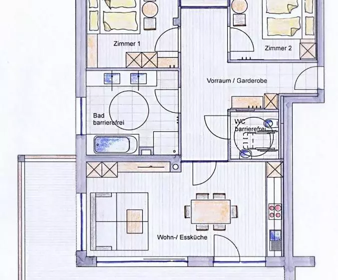 Appartamento 2 Camere da Letto con Balcone, Matschner