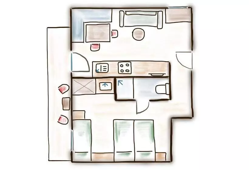 １ベッドルームアパートメント, Der Ortnerhof   Hotel & Reiterhof