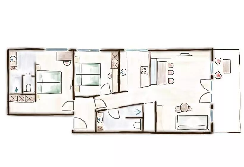１ベッドルームのデラックスアパートメント, Der Ortnerhof   Hotel & Reiterhof