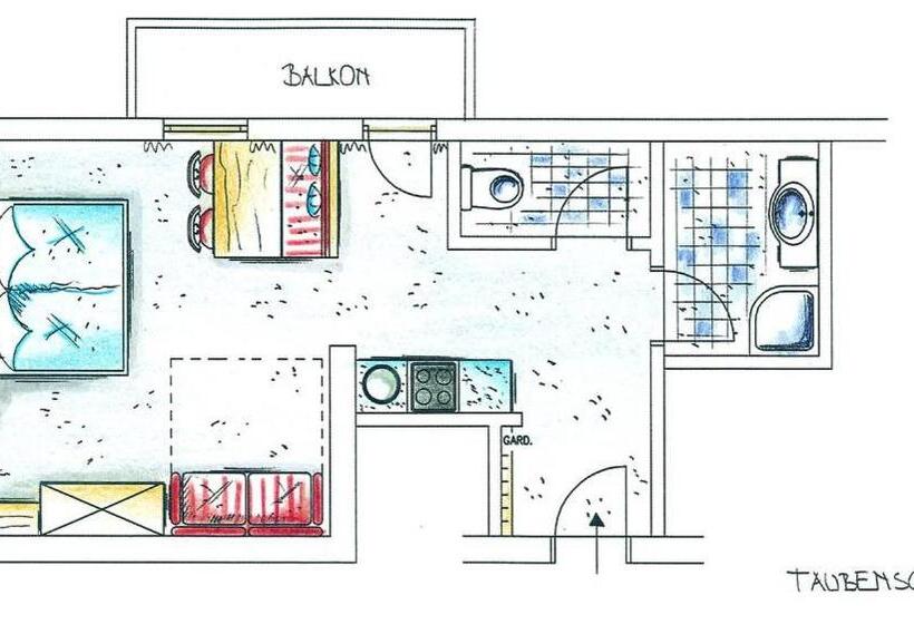 1ベッドルームアパートメント, Landhaus Raich