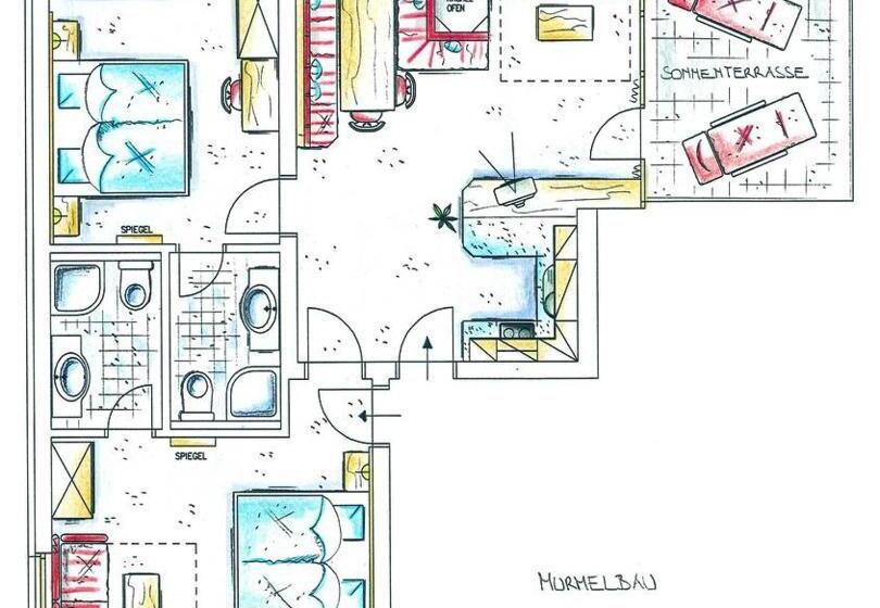 2ベッドルームアパートメント, Landhaus Raich