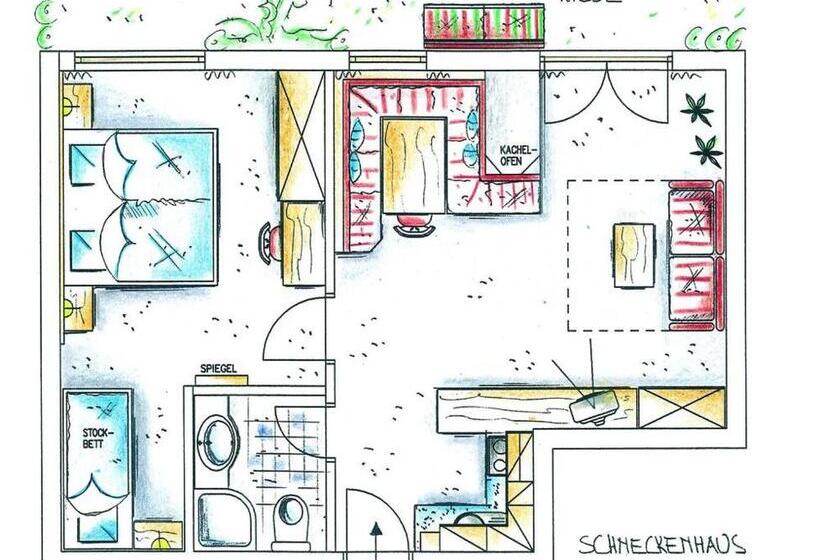 1階の1ベッドルームアパートメント, Landhaus Raich